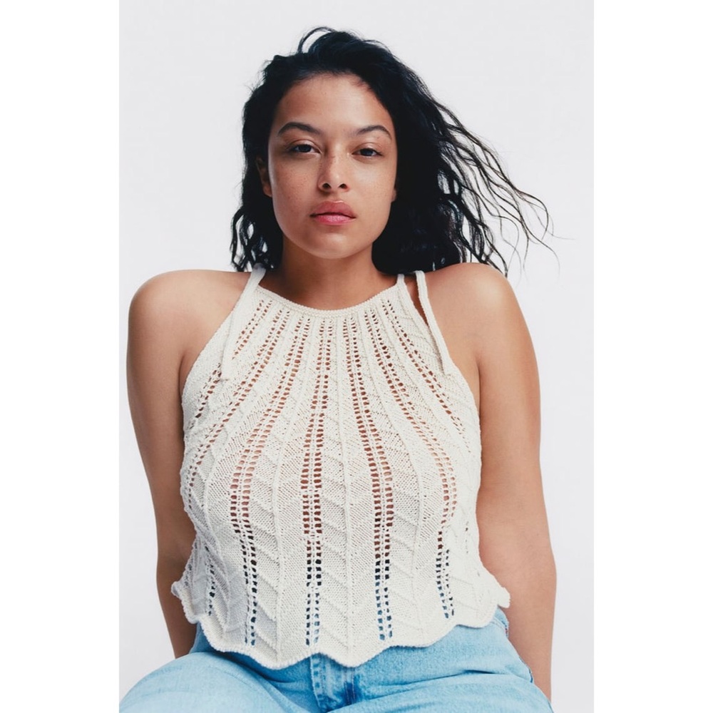 Zara Openwork Knit Top
